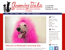 Tablet Screenshot of groomingtailzpittsburgh.com